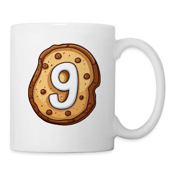 Geburtstags Keks für Neunjährige Kinder - Tasse - Weiß - Rechts