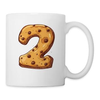 Birthday Cookie for Two Year Olds, Kids Birthday - Mug - white - Right