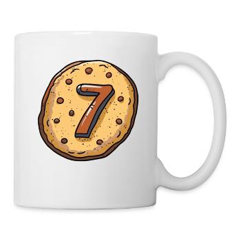 Birthday cookie for seven-year-old child - Mug - white - Right