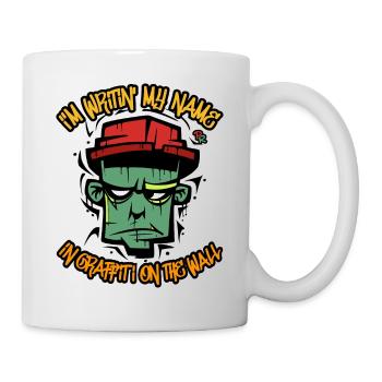 my name, graffiti tag on the wall - Mug - white - Right