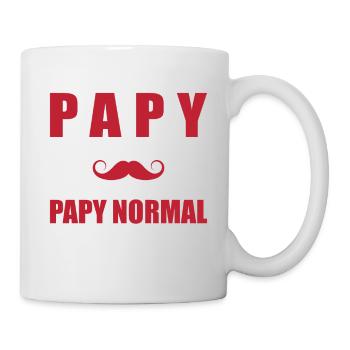 Un papy moustache comme un papy normal - Mug blanc - blanc - Droite