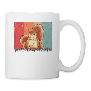 Eichhörnchen Retro Squirrel - Mug - white - Right