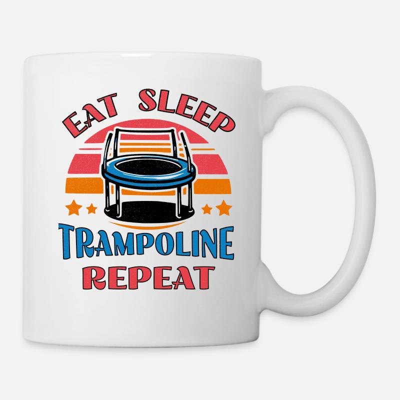 Eat Sleep Trampoline Repeat - Tasse - Weiß