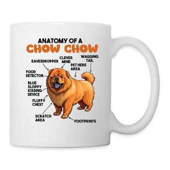 Dog Explanation Anatomy of a Chow Chow - Mug - white - Right