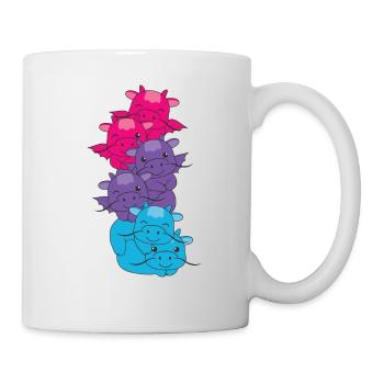 androgyn Flag Pride LGBTQ süße Drache - Tasse - Weiß - Rechts