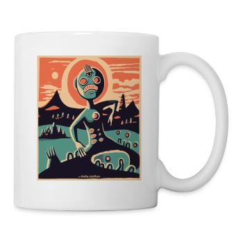Natur Alien in einer abstrakten Landschaft - Tasse - Weiß - Rechts