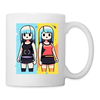 Manga Anime Sœurs Poupées Filles - Mug blanc - blanc - Droite