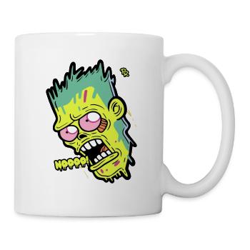Cartoon Zombie Dit Non - Mug blanc - blanc - Droite