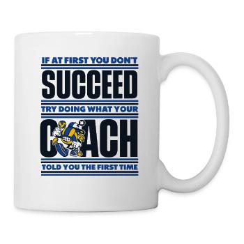 If At First You Don't Succeed Try Doing Volleyball - Tasse - Weiß - Rechts