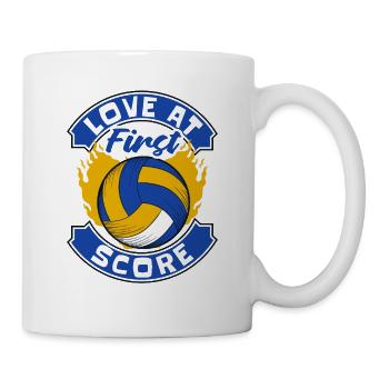Love At First Score Volleyball Player Volleyball - Mug - white - Right
