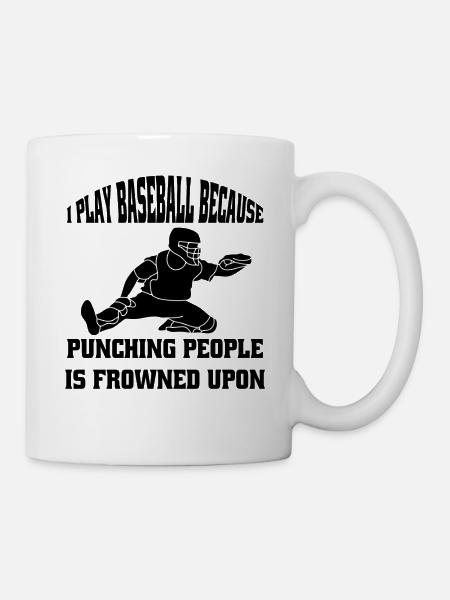 Baseball Baseballteam Baseballspieler Baseballer - Tasse - Weiß