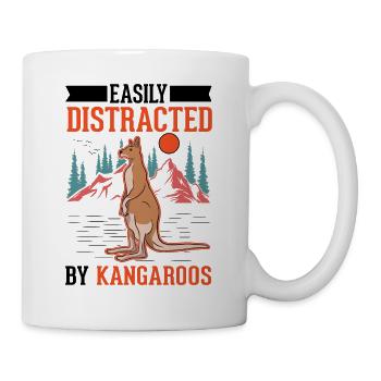 Facilement distrait par les kangourous Kangourou - Mug blanc - blanc - Droite