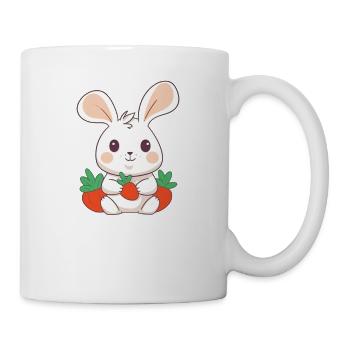 Lapin, lapin, animaux mignons, lapin de Pâques, - Mug blanc - blanc - Droite