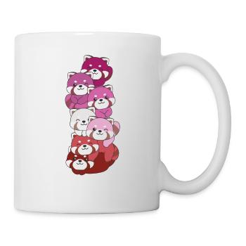 Lipstick Lesbische Pride LGBTQ süßer Roter Panda - Tasse - Weiß - Rechts