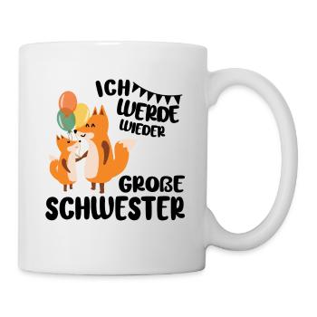 Bald Wieder Große Schwester Verkünden Tiere Design - Tasse - Weiß - Rechts