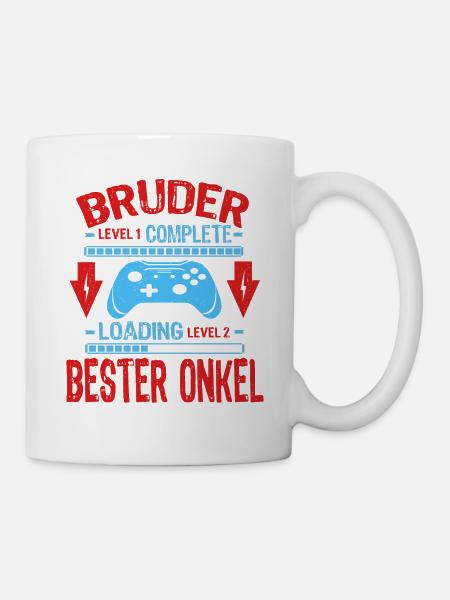 Bruder Level Complete Werdender Onkel Loading - Tasse - Weiß