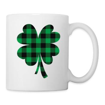 Green Buffalo Plaid Clover - Mug - white - Right
