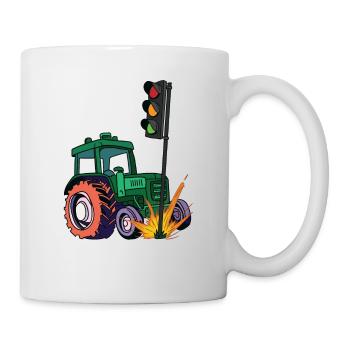 Il faut que les feux tricolores disparaissent ! Feu tricolore pour tracteurs béliers - Mug blanc - blanc - Droite