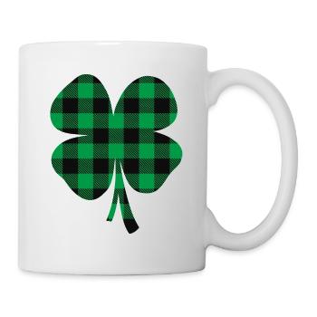Green Buffalo Plaid Clover - Mug - white - Right