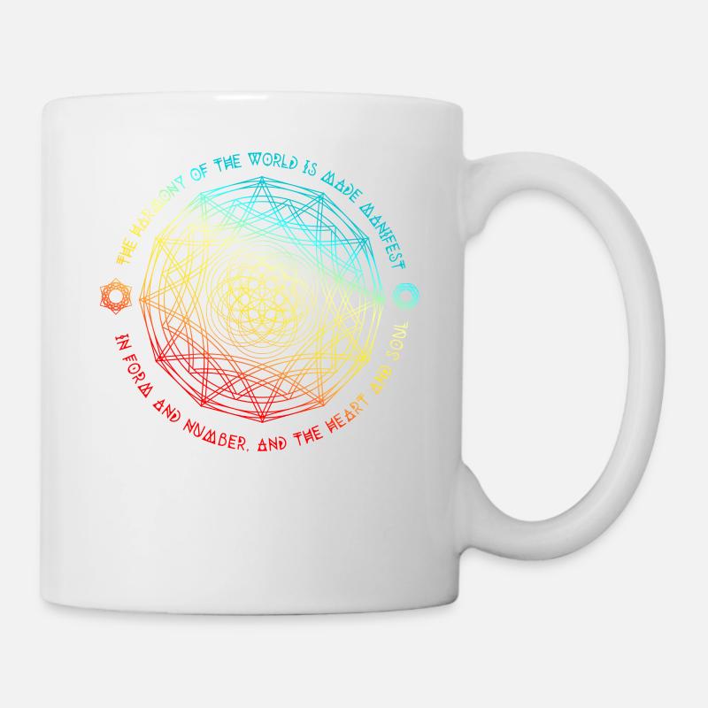 L’harmonie de la géométrie sacrée du monde - Mug blanc - blanc
