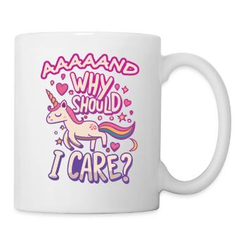 Unicorn Why Should I Care Funny Children's - Mug - white - Right