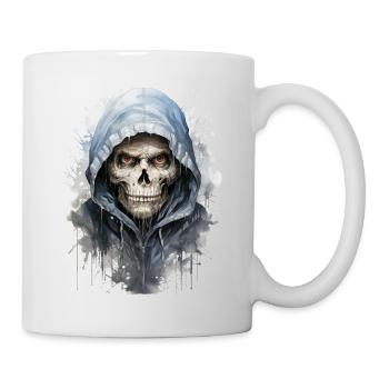 Tete de mort pour un look grunge - Mug blanc - blanc - Droite
