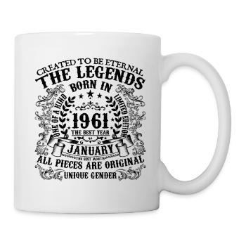 Birthday 1961 January 1961 born in January 1961 - Mug - white - Right
