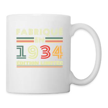 Fabriqué En 1934 Édition Limitée - Mug blanc - blanc - Droite