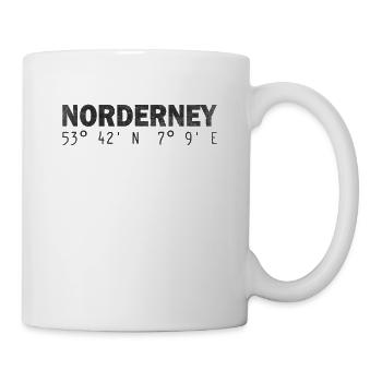Norderney Koordinaten GPS - Tasse - Weiß - Rechts
