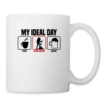 Mein perfekter Tag Wandern Wanderer - Tasse - Weiß - Rechts