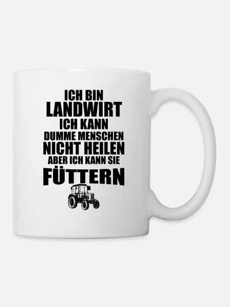 Ich bin Landwirt Landwirtschaft Landwirt Traktor - Tasse - Weiß