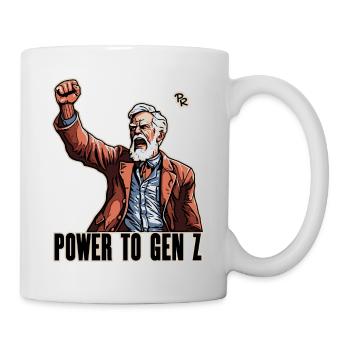 Fist in the air, Boomer Protest: Power for Gen Z - Mug - white - Right