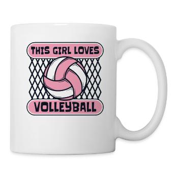 This Girl Loves Volleyball Volleyball Freak - Mug - white - Right