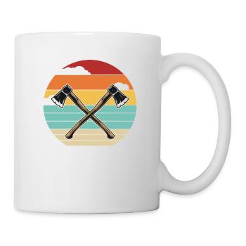 Retro Axe Throwing Game Competition Professional - Mug - white - Right