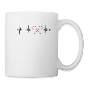 Axe Throwing Heartbeat Axe Throwing Competition - Mug - white - Right