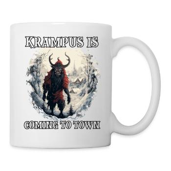 Der Krampus Kommt | Kramperl | Krampus Kostüm - Tasse - Weiß - Rechts
