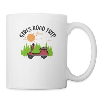 Girls Road Trip Reise Abenteuer Route - Tasse - Weiß - Rechts