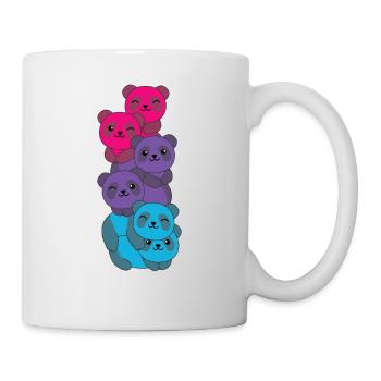 androgyn Flag Pride LGBTQ süße Panda - Tasse - Weiß - Rechts