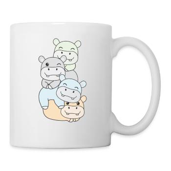 Unlabeld Flag Pride LGBTQ Cute Hippo - Mug - white - Right