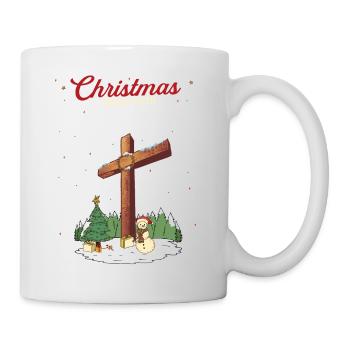 Weihnachten beginnt mit Christus Schneemann Christian - Tasse - Weiß - Rechts