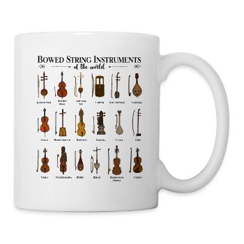 Instruments à cordes du monde - Mug blanc - blanc - Droite