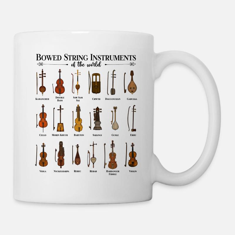 Streichinstrumente der Welt - Tasse - Weiß