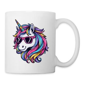 Cool unicorn with sunglasses - Mug - white - Right