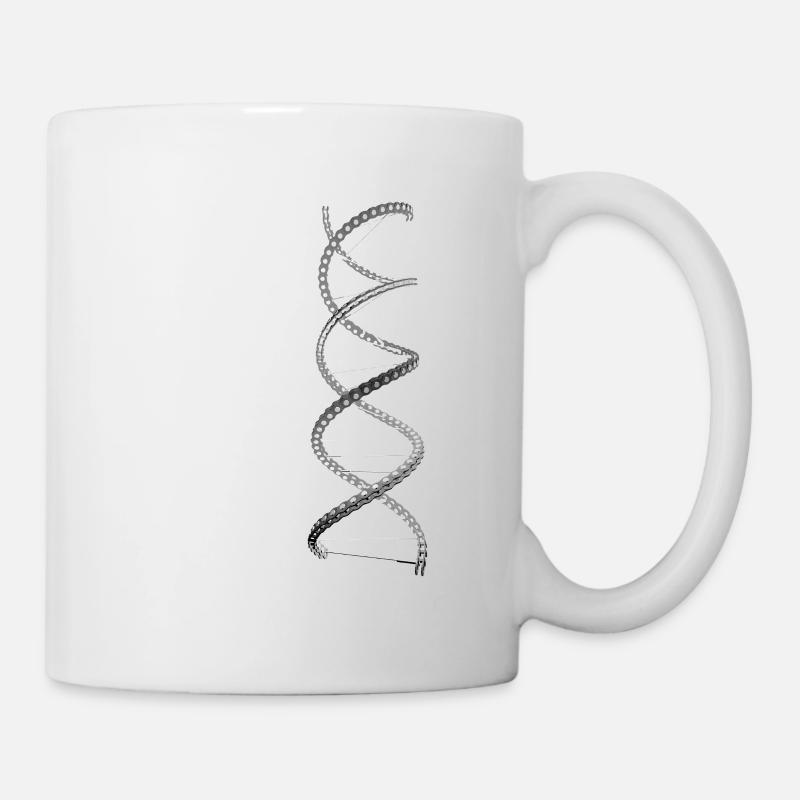 Fahradfahrer DNA Kette Speichen - Tasse - Weiß