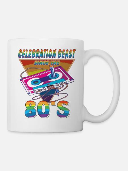 KASSETTE CELEBRATION BEAST 80ER - Tasse - Weiß