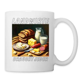 lANDWIRTE BRAUCHT JEDER - Tasse - Weiß - Rechts