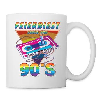 KASSETTE FEIERBIEST 90ER - Tasse - Weiß - Rechts