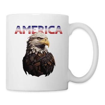 Amerikanischer Weißkopfseeadler - Tasse - Weiß - Rechts