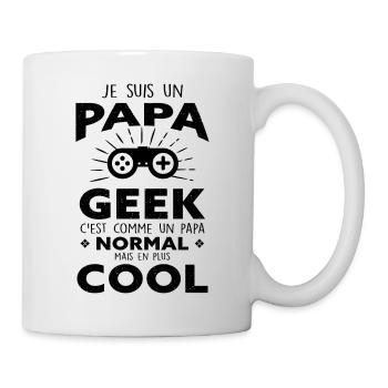 Je suis un Papa Geek - Cadeau Gaming - Mug blanc - blanc - Droite