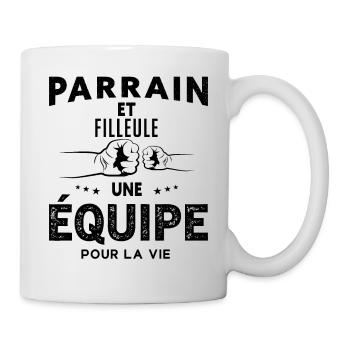 Parrain et Filleule Une Équipe Pour La Vie - Mug blanc - blanc - Droite